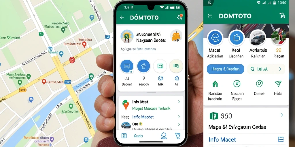 Tampilan antarmuka aplikasi Info Macet DOMTOTO yang intuitif.