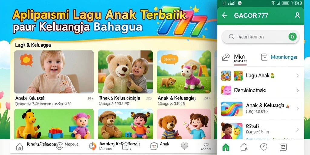 Tampilan antarmuka GACOR777 untuk lagu anak yang ceria.