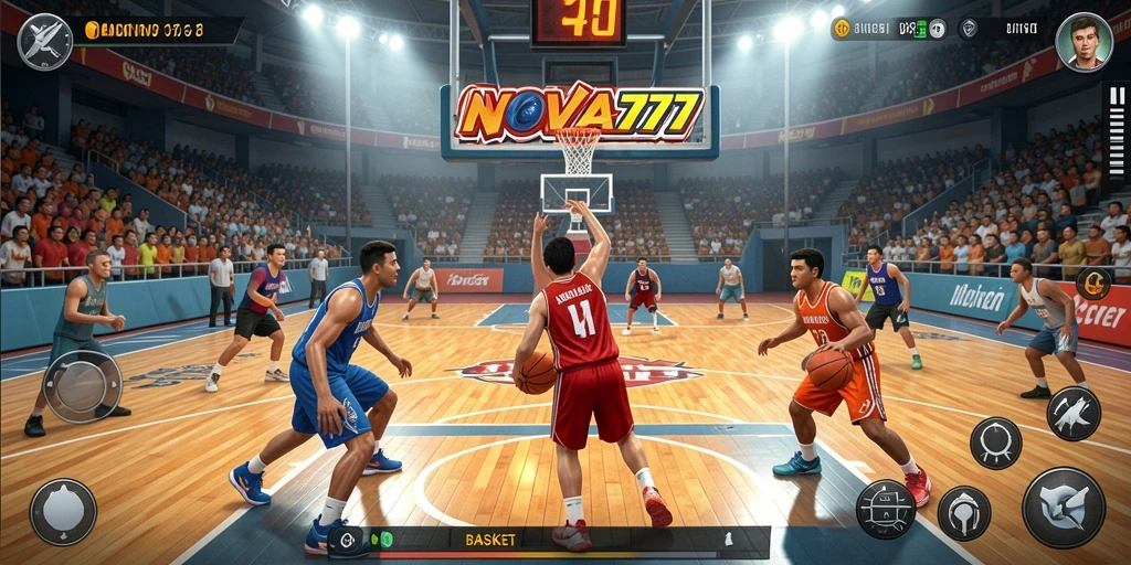 Antarmuka LNOVA777 yang menarik dan fungsional dalam permainan Basket.
