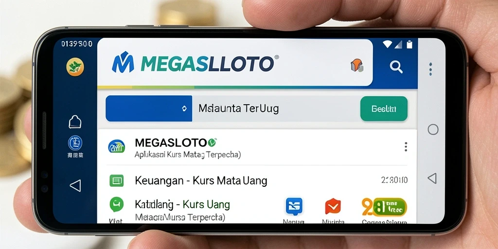 Antarmuka MEGASLOTO yang menarik dan informatif untuk Kurs Mata Uang.