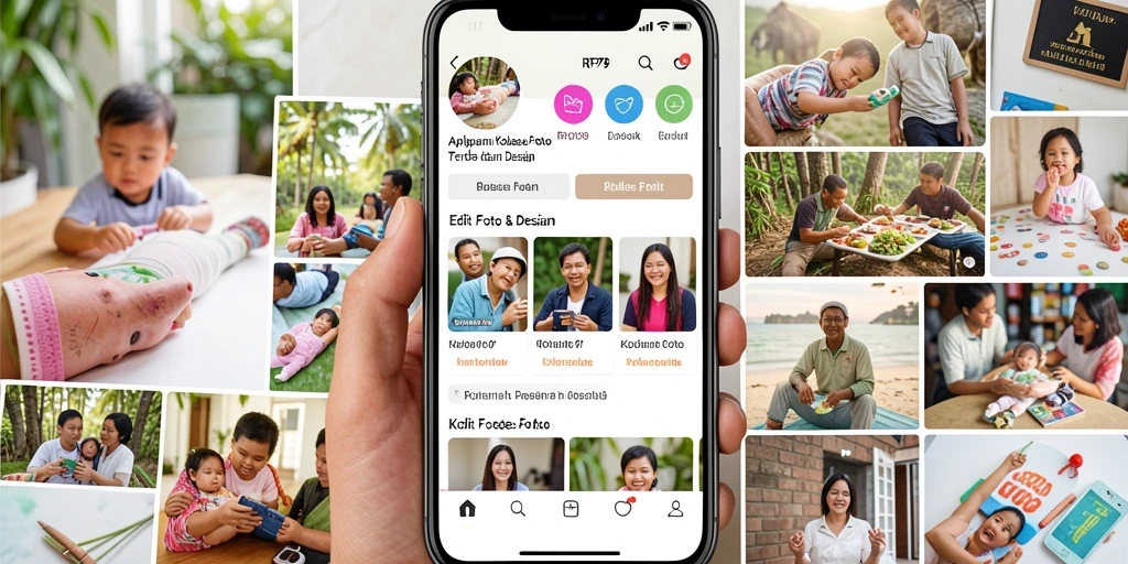 Tampilan antarmuka RP79 untuk kolase foto yang menarik dan intuitif.